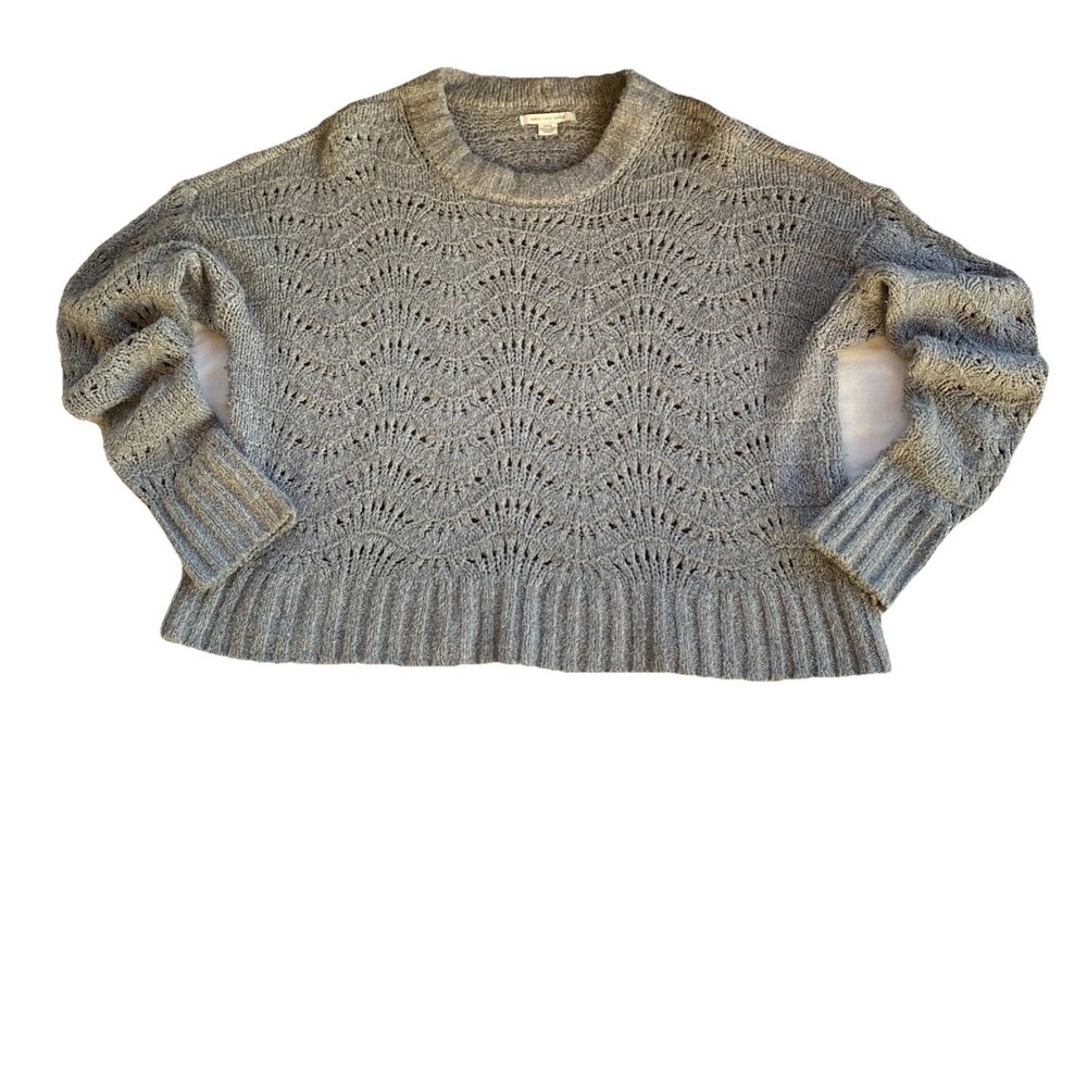 American Eagle Soft Gray So Soft Sweater Sz S/P/CH Oversized Cabin Core Retro